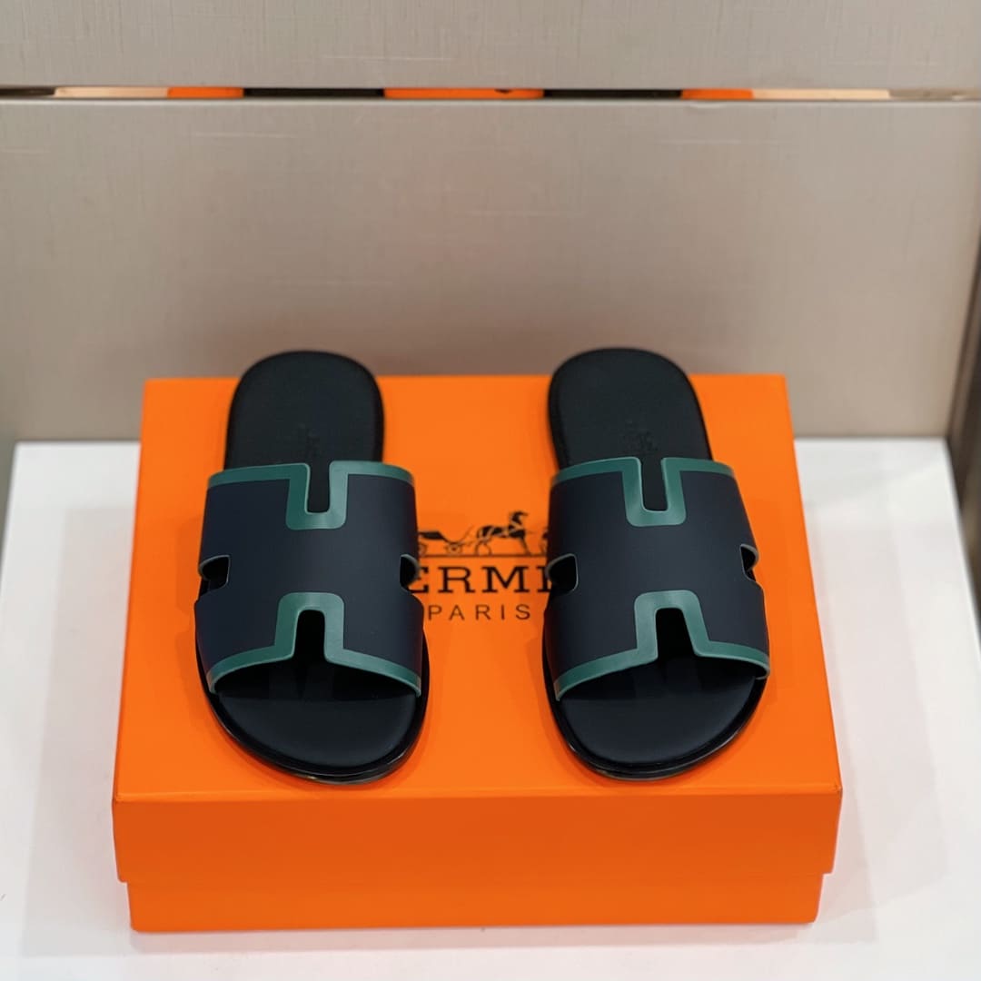 DÉP HERMES IZMIR BLACK H SANDAL AAA