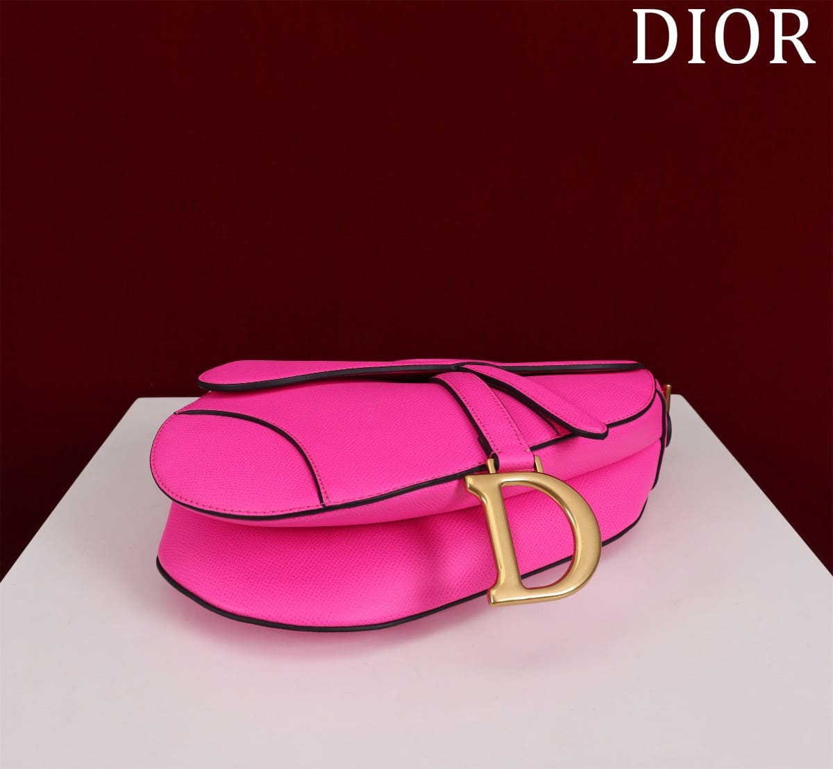 TÚI Dior Women Saddle bag in Calfskin-Pink Top Quality