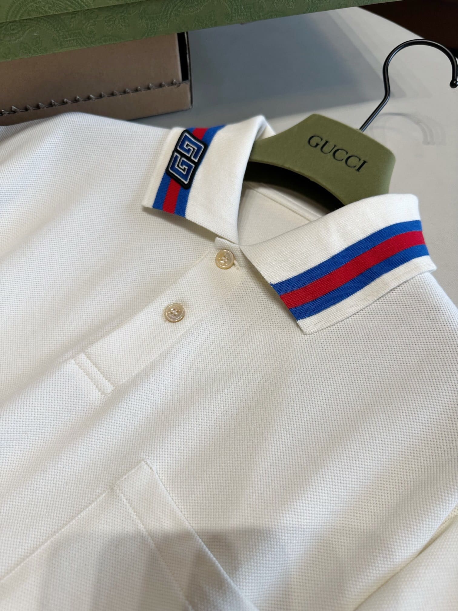 ÁO GUCCI GG POLO SHIRT MÀU TRẮNG UNISEX