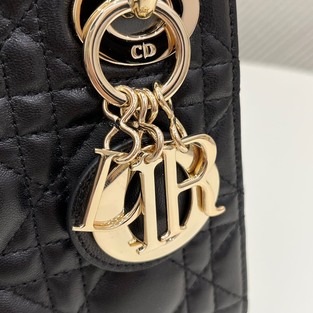TÚI CHRISTIAN DIOR LADY DIOR CALFSKIN BLACK