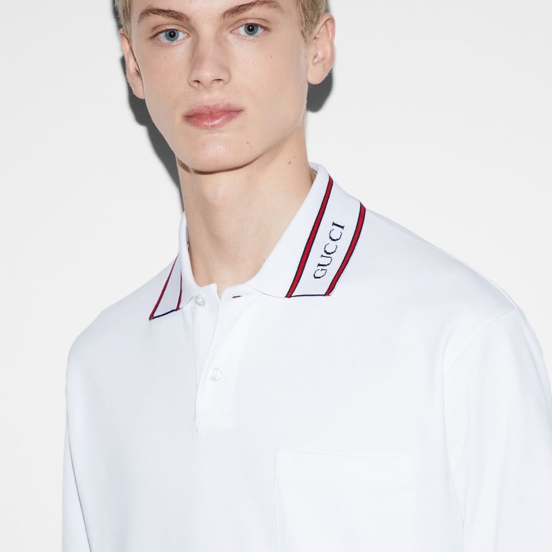 ÁO GUCCI GG POLO SHIRT MÀU TRẮNG UNISEX