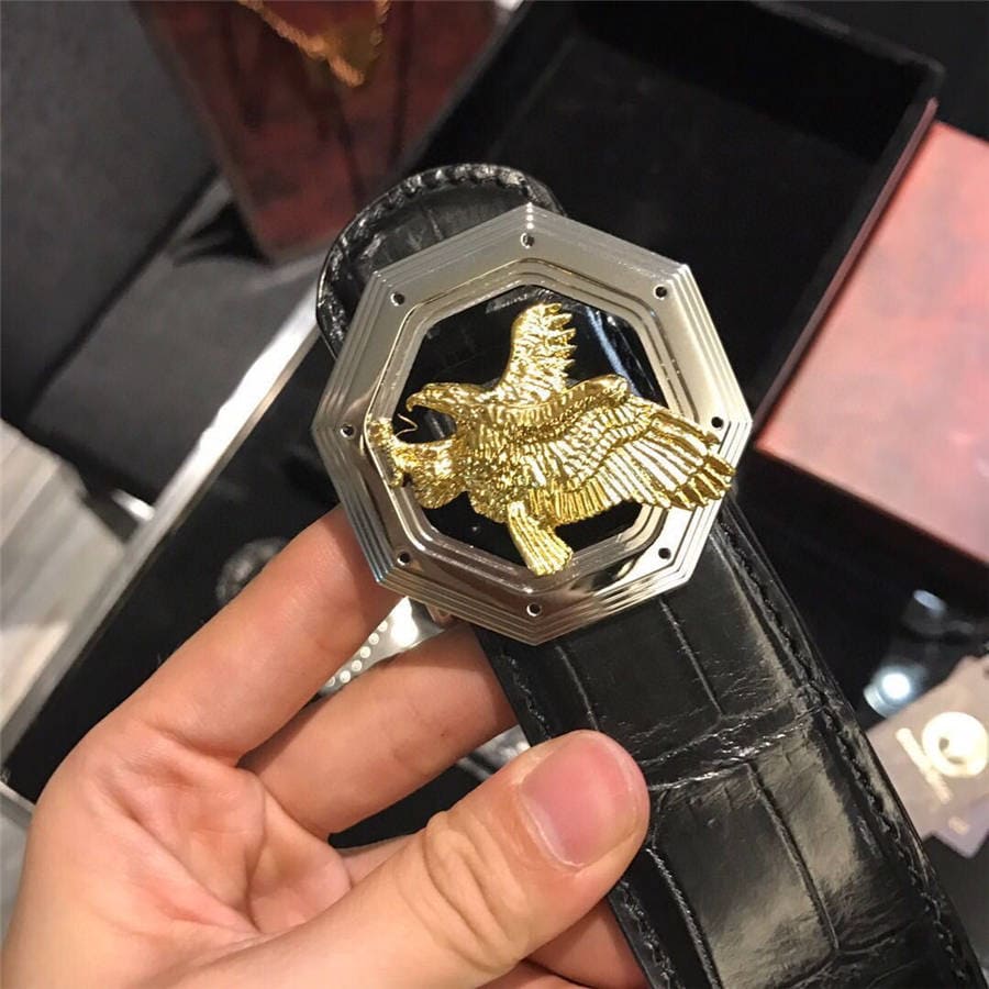 DÂY LƯNG STEFANO RICCI CROCODILE LEATHER DA CÁ SẤU Belt Khóa bạc