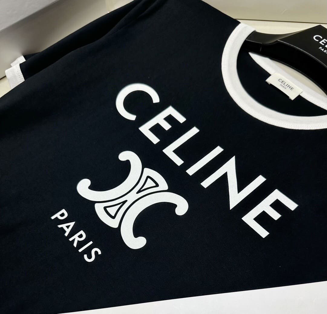 ÁO CELINE T SHIRT MÀU ĐEN UNISEX