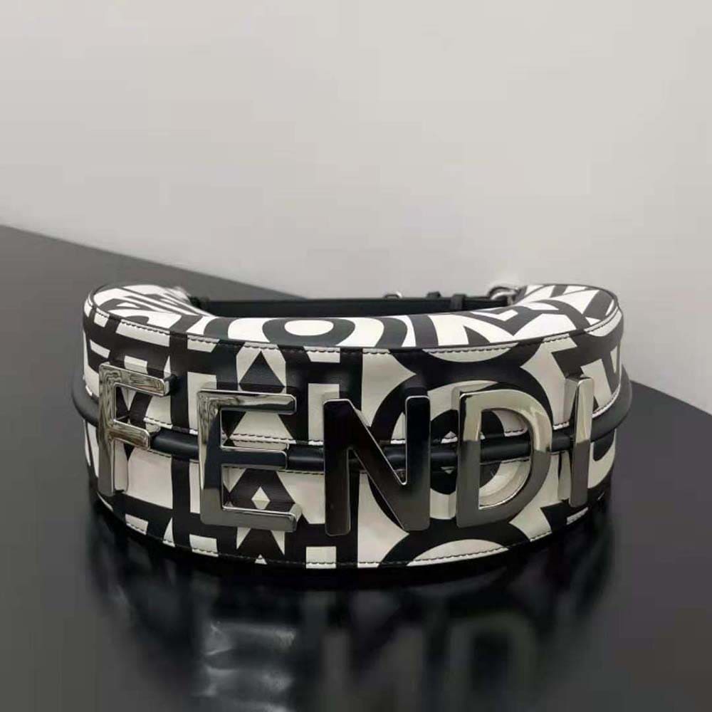 TÚI FENDI Women Fendigraphy Small Two-Tone Printed Leather Fendi Roma Capsule Bag