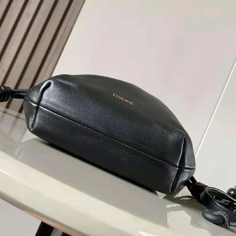 TÚI LOEWE Women Mini Flamenco Purse Bag in Mellow Nappa Lambskin-Black