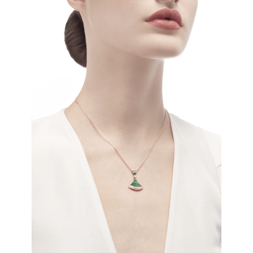 DÂY CHUYỀN BULGARI DIVAS’ DREAM MALACHITE DIAMOND 18K ROSE GOLD