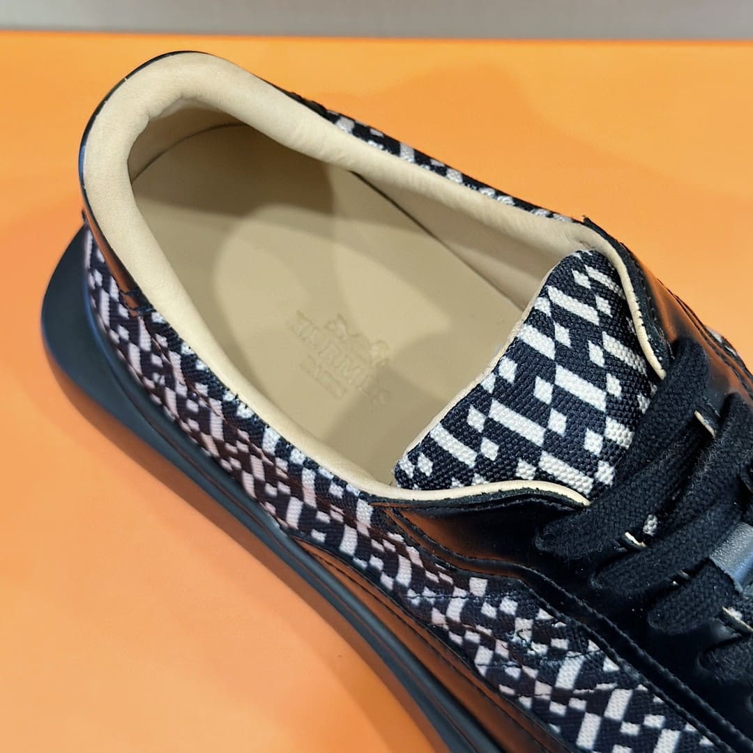 GIÀY HERMES SNEAKER LOW SPORTS CALFSKIN BLACK