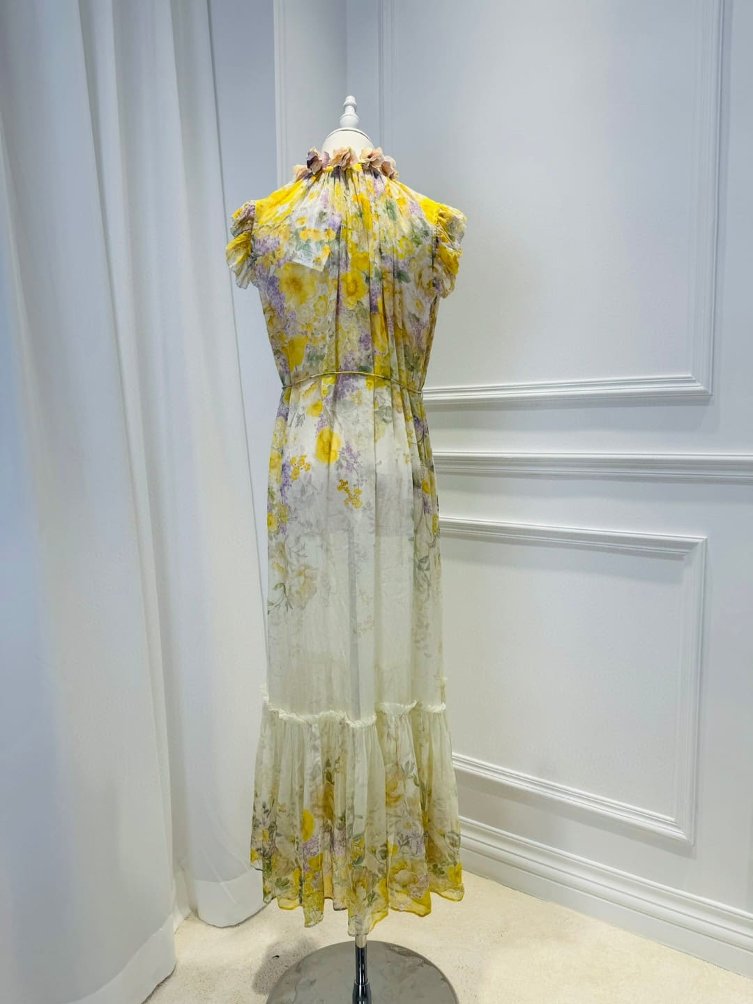 VÁY ZIMMERMANN SHORT SLEEVE LONG DRESS FLOWER High Classy