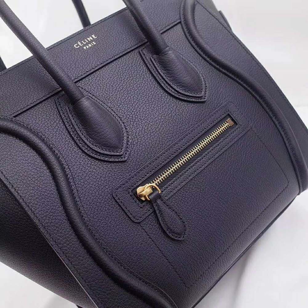 TÚI Celine Women Micro Luggage Handbag in Smooth Calfskin-Black