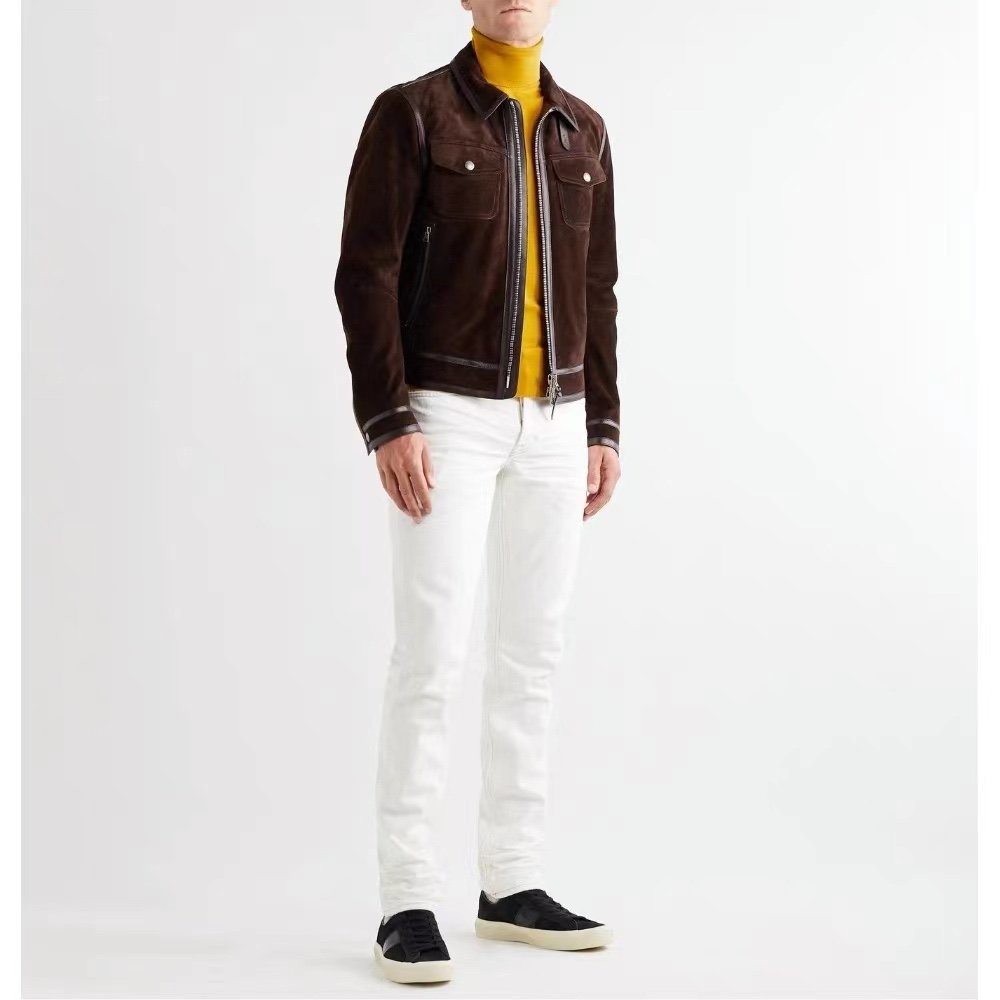 ÁO TOM FORD SUEDE LEATHER JACKET