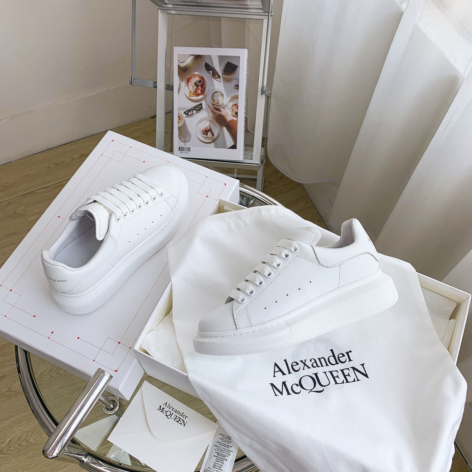 GIÀY ALEXANDER MCQUEEN SNEAKERS SHOES AAA UNISEX NAM VÀ NỮ DA BÊ HẢO HẠNG