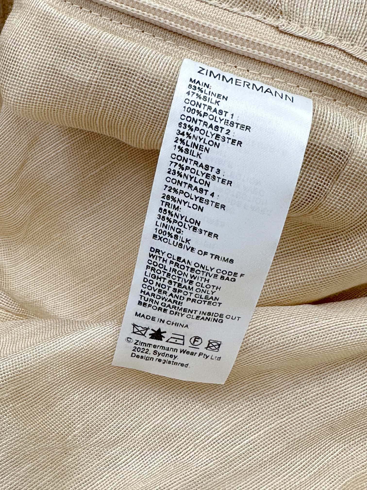 ÁO ZIMMERMANN Tay bồng Vintage Dress