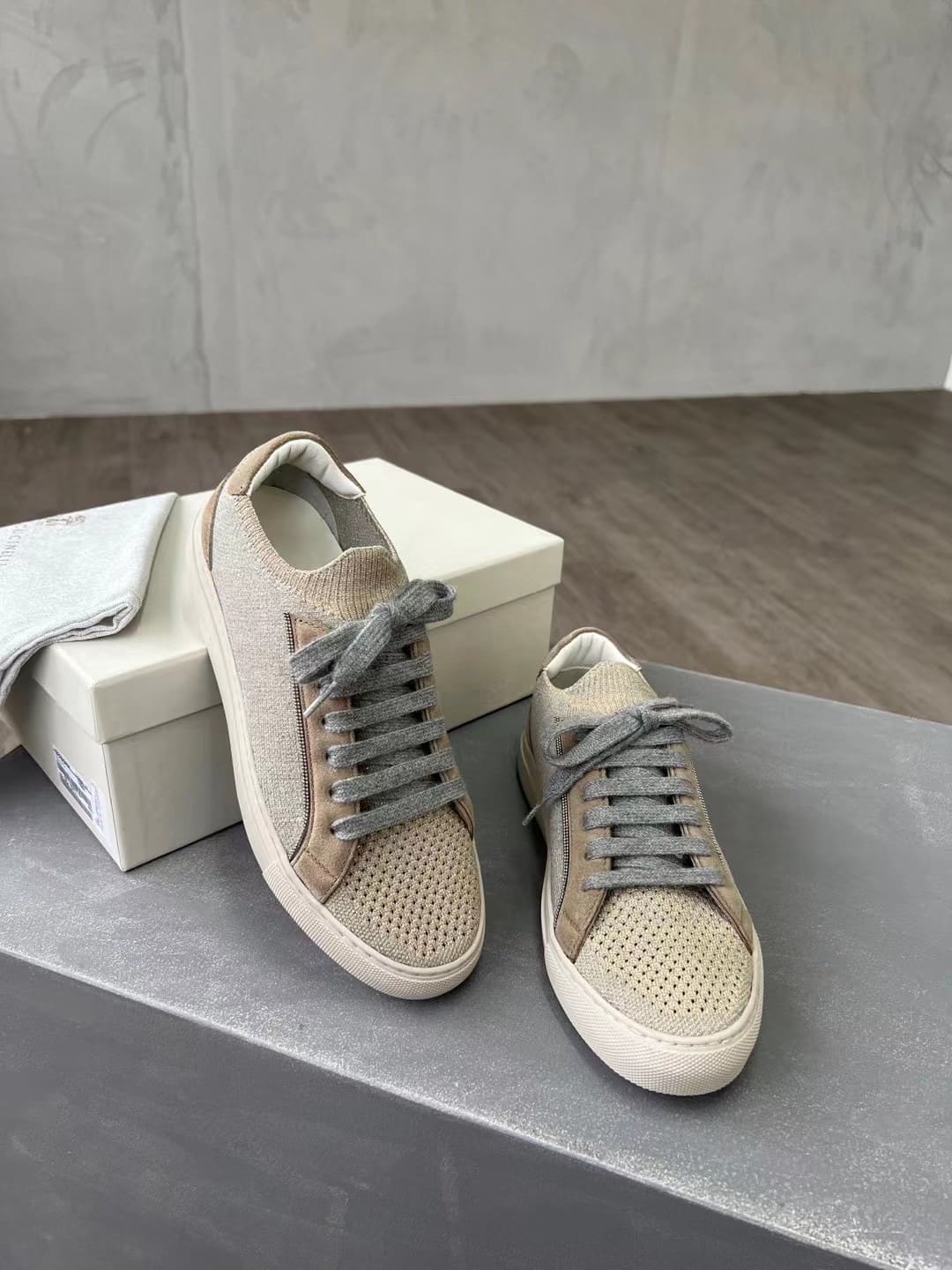 GIÀY BRUNELLO CUCINELLI SNEAKERS LOW TOP SHOES AAA DỆT KIM
