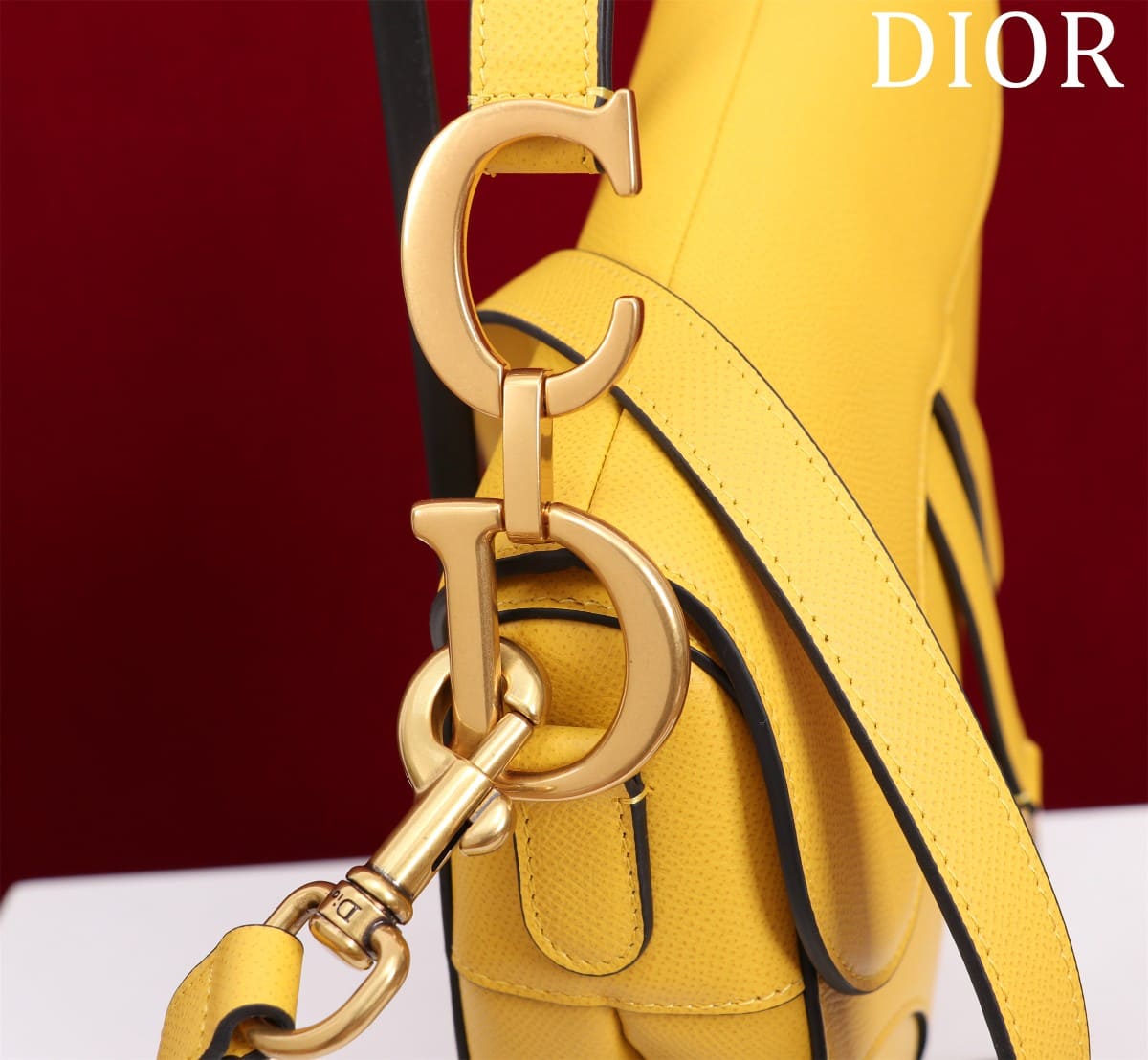 TÚI Dior Women Saddle bag in Calfskin-Yellow Top Quality