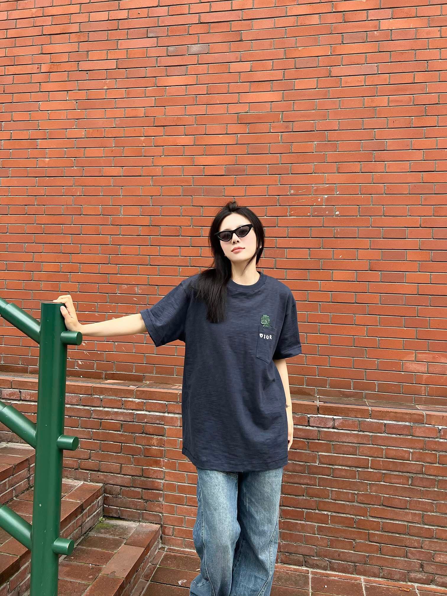 ÁO DIOR T SHIRT MÀU XANH UNISEX