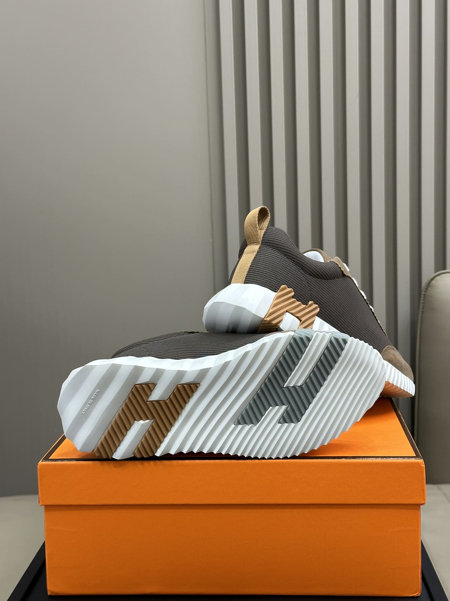 GIÀY HERMES BOUNCING SNEAKER LOW SPORTS BROWN