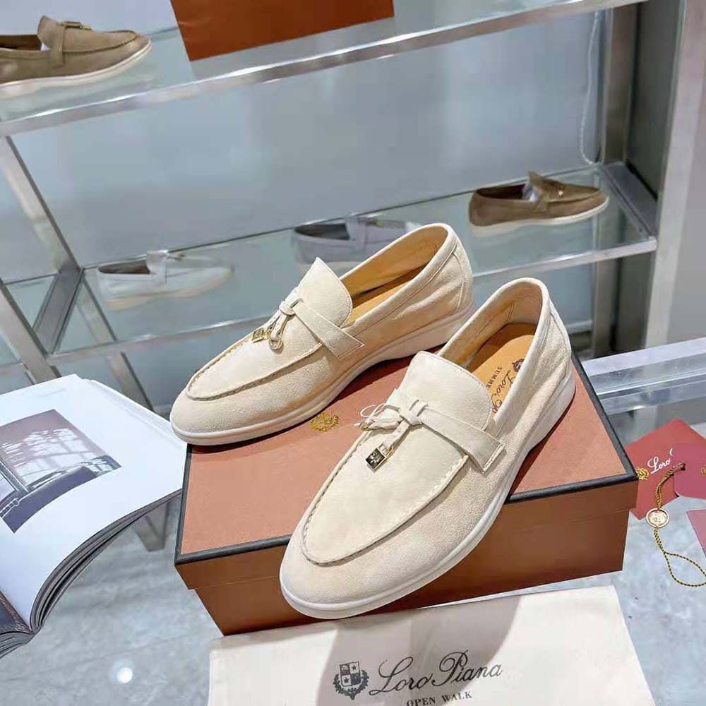 GIÀY LORO PIANA Unisex Summer Charms Walk Loafers-Brown TOP QUALITY SHOES AAA