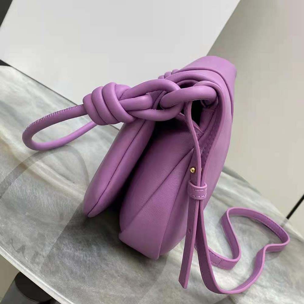 TÚI LOEWE Paseo Satchel bằng da bê Nappa màu tím