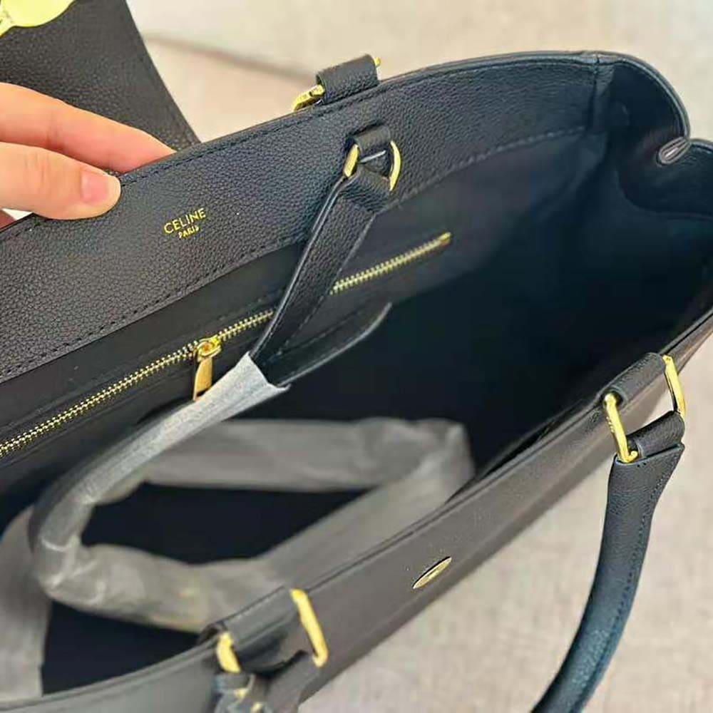 TÚI Celine Women Medium Appoline Bag in Supple Calfskin-Black