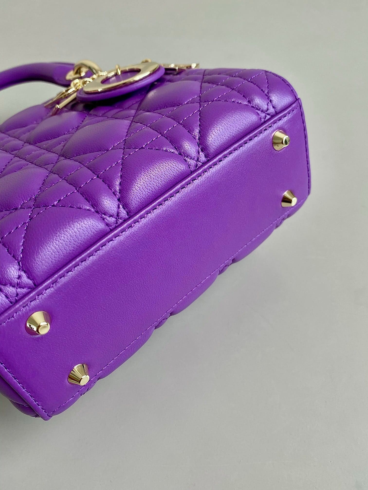 TÚI CHRISTIAN DIOR Lady Dior Bag Purple Cannage Lambskin