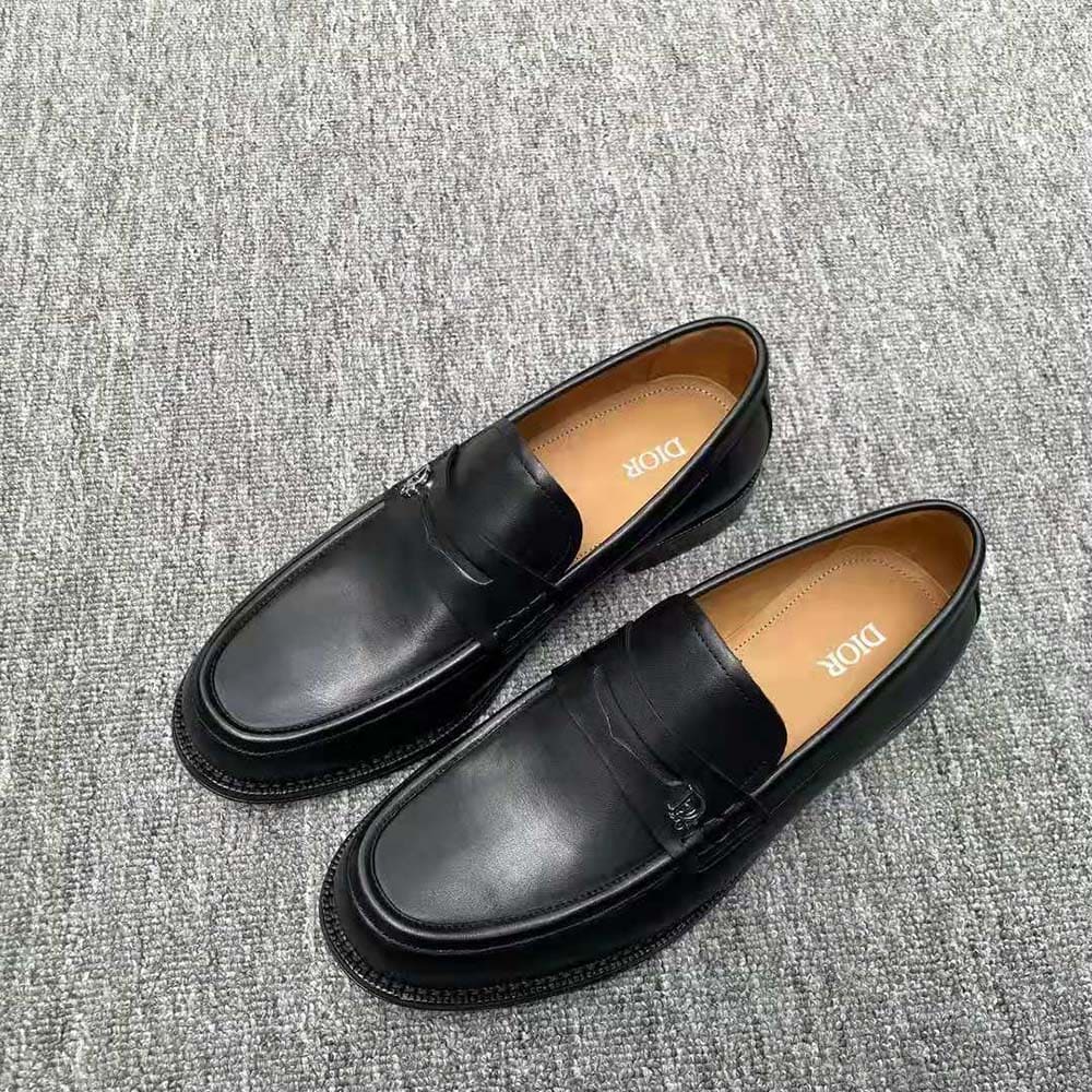 GIÀY DIOR Granville Loafer Black Smooth Calfskin
