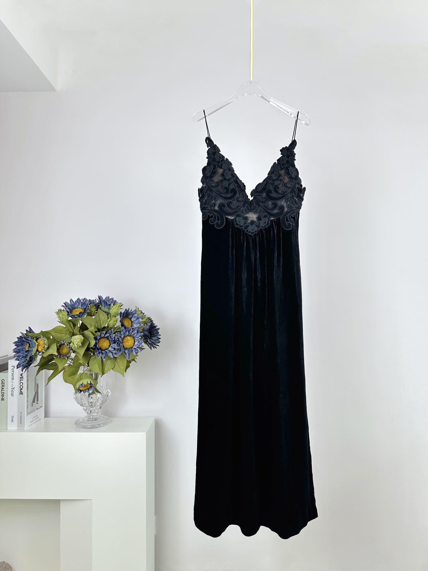 VÁY ZIMMERMANN Flower All Black Vintage Dress High Classy