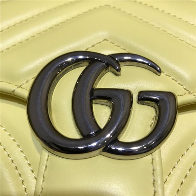 TÚI Gucci GG marmont mini top handle bag yellow Top Quality