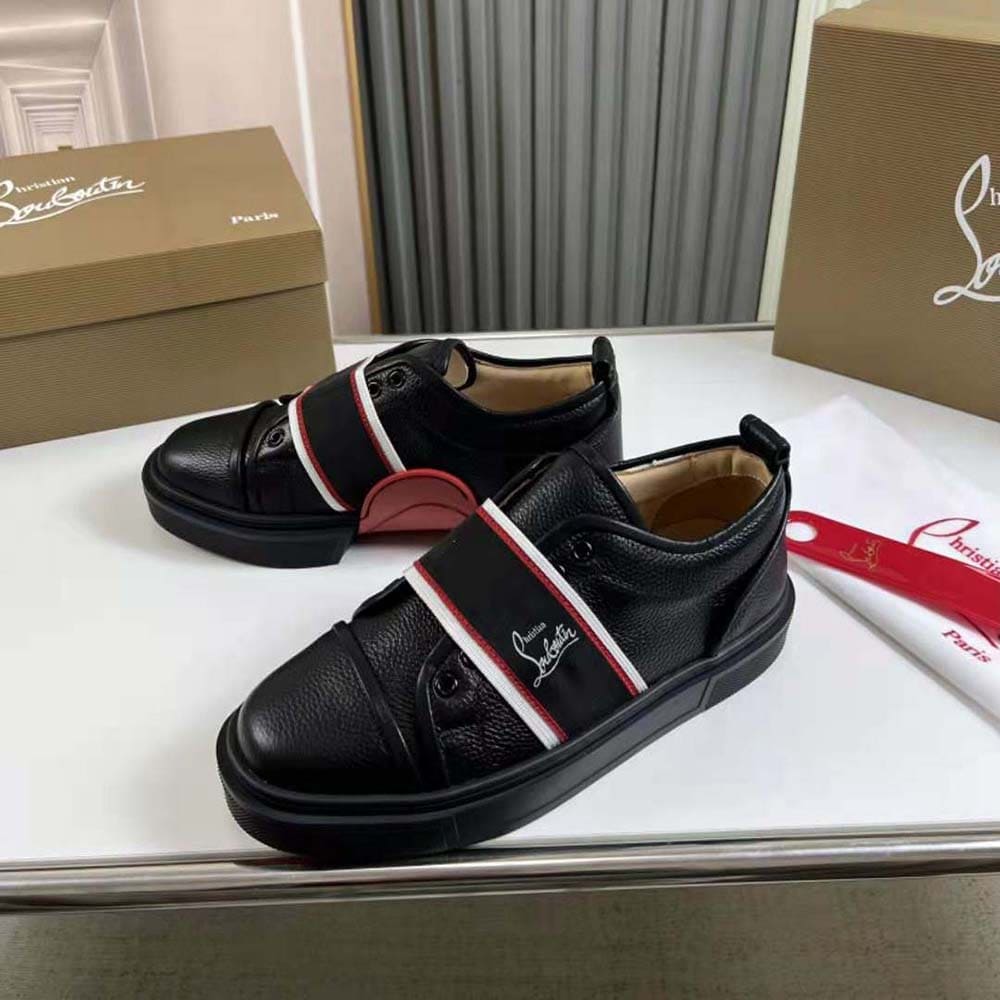 GIÀY CHRISTIAN LOUBOUTIN Men Adolescenza Sneakers-Black TOP QUALITY SHOES AAA