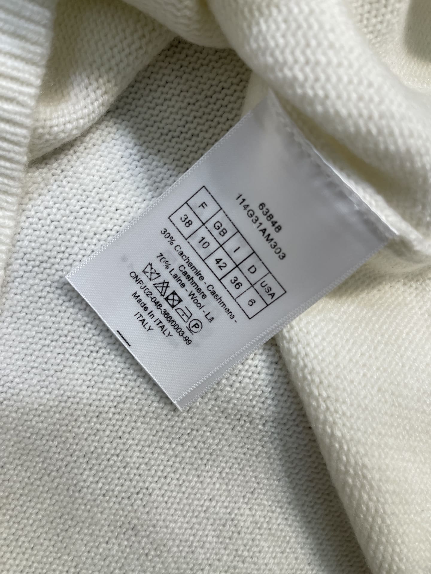 ÁO DIOR V-Neck Brown Sweater