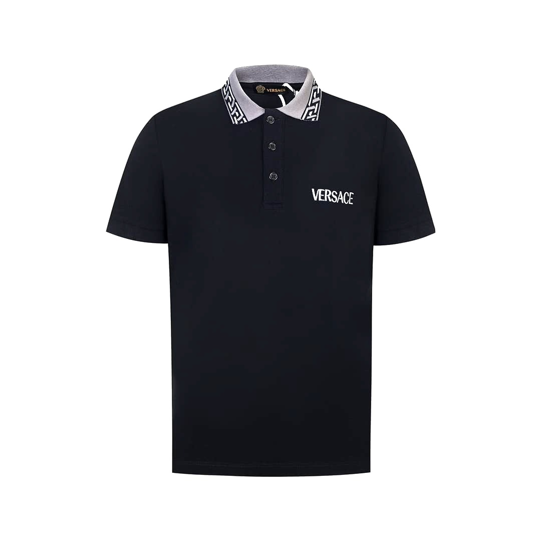 ÁO VERSACE POLO SHIRT MÀU ĐEN UNISEX