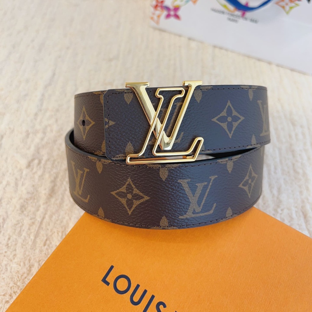 DÂY LƯNG LOUIS VUITTON BROWN MONOGRAM LEATHER Khóa vàng