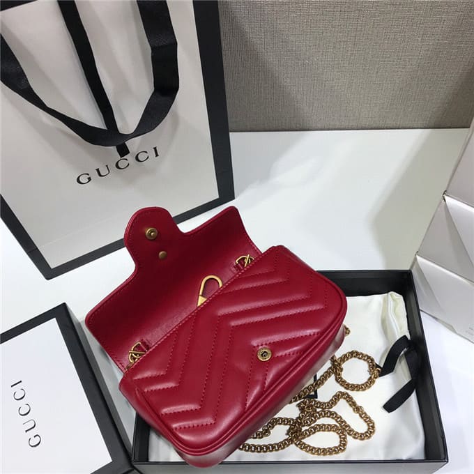 TÚI Gucci GG marmont super mini bag red Top Quality
