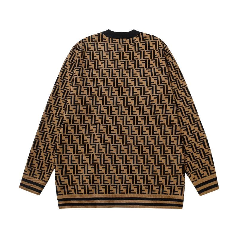 ÁO FENDI FF Brown and Black Sweater