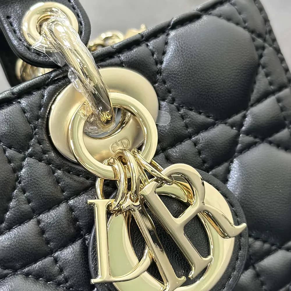 TÚI Dior Women Small Lady D-Joy màu đen Cannage Lambskin