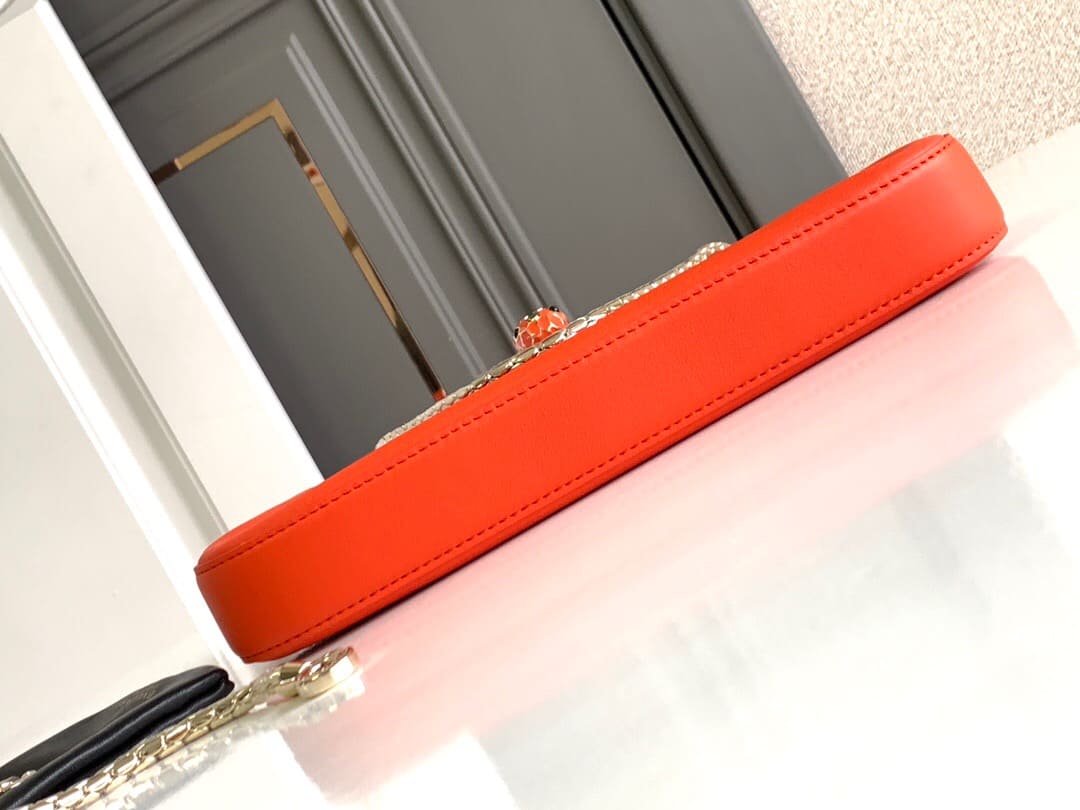TÚI BVLGARI SERPENTI CALFSKIN ORANGE