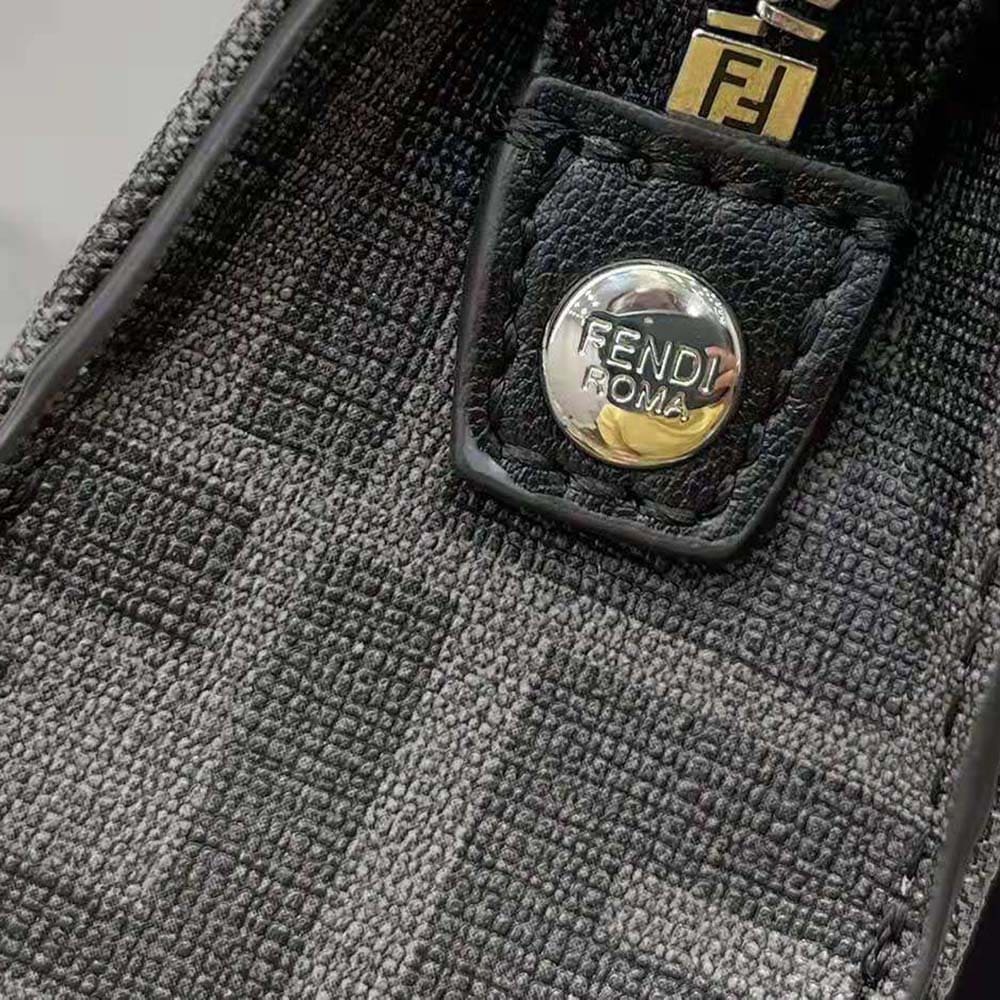 TÚI Fendi Men Clutch Pack Pouch in Black FF Fabric