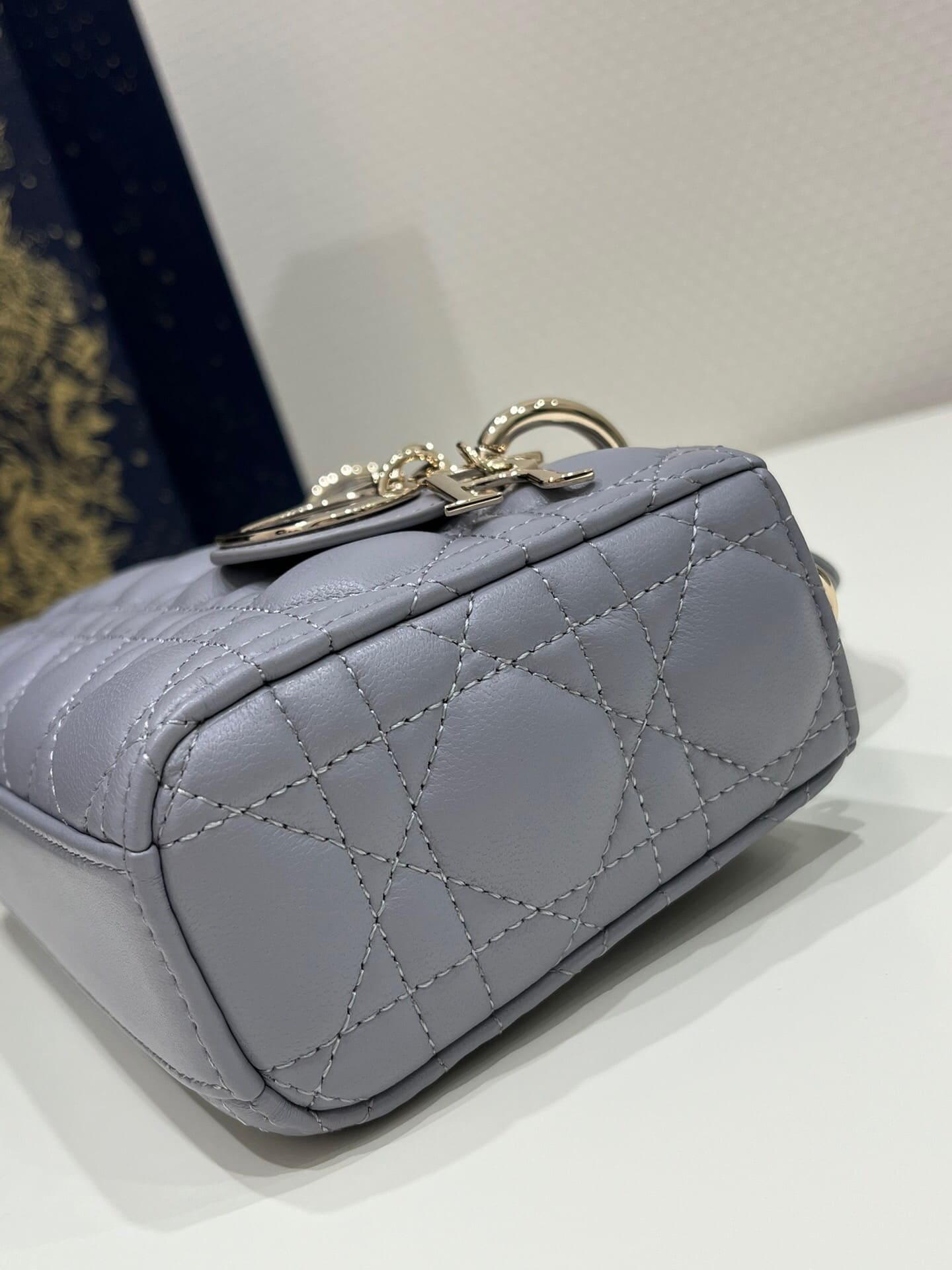 TÚI CHRISTIAN DIOR Lady D-Joy Bag Bright Elephant Cannage Lambskin