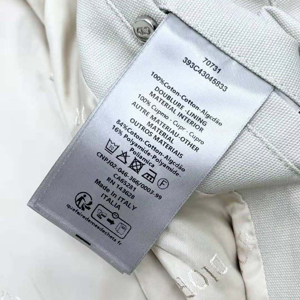 ÁO Dior Men Bomber Jacket Gray Cotton Canvas
