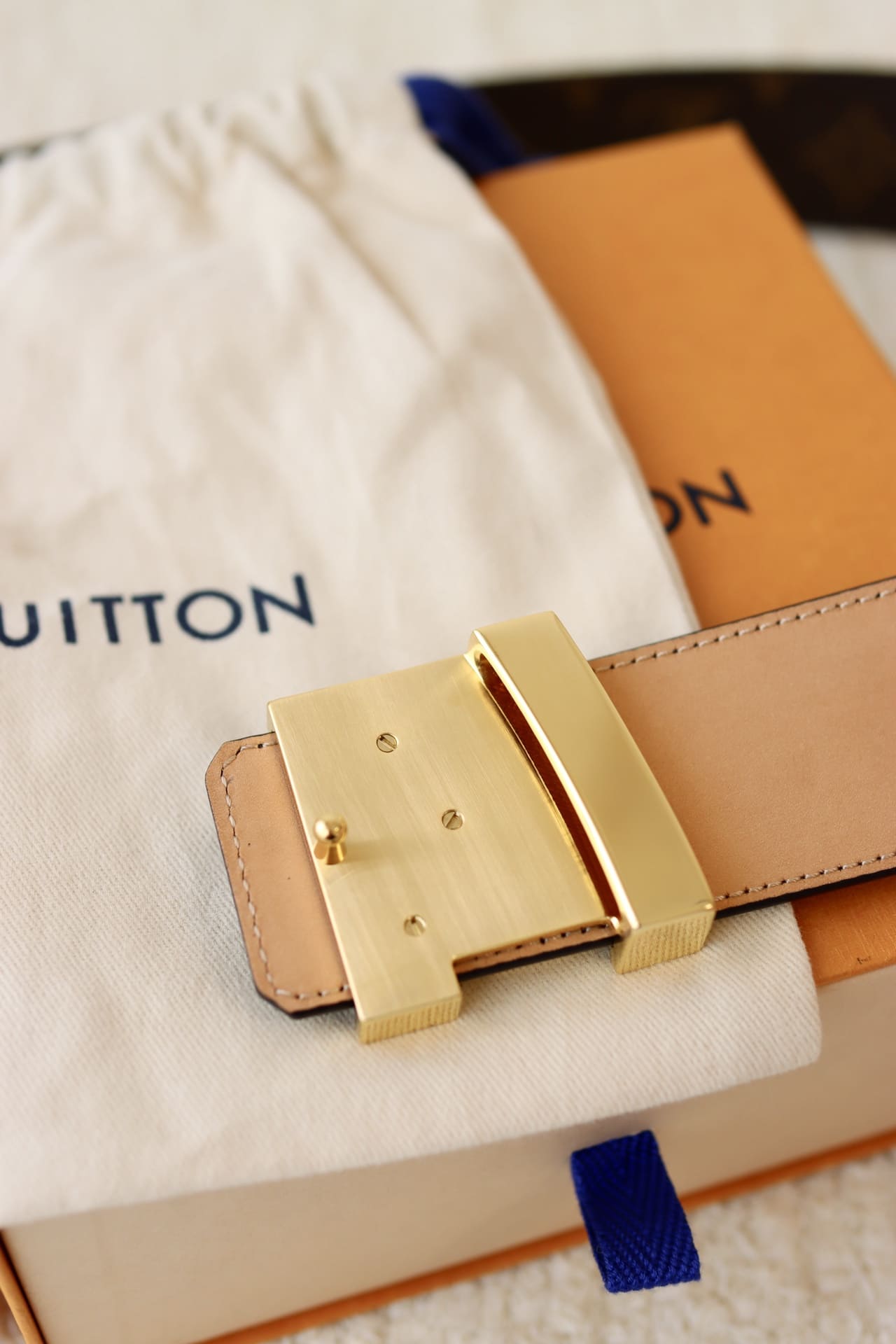 DÂY LƯNG LOUIS VUITTON LV BROWN MONOGRAM Khóa vàng