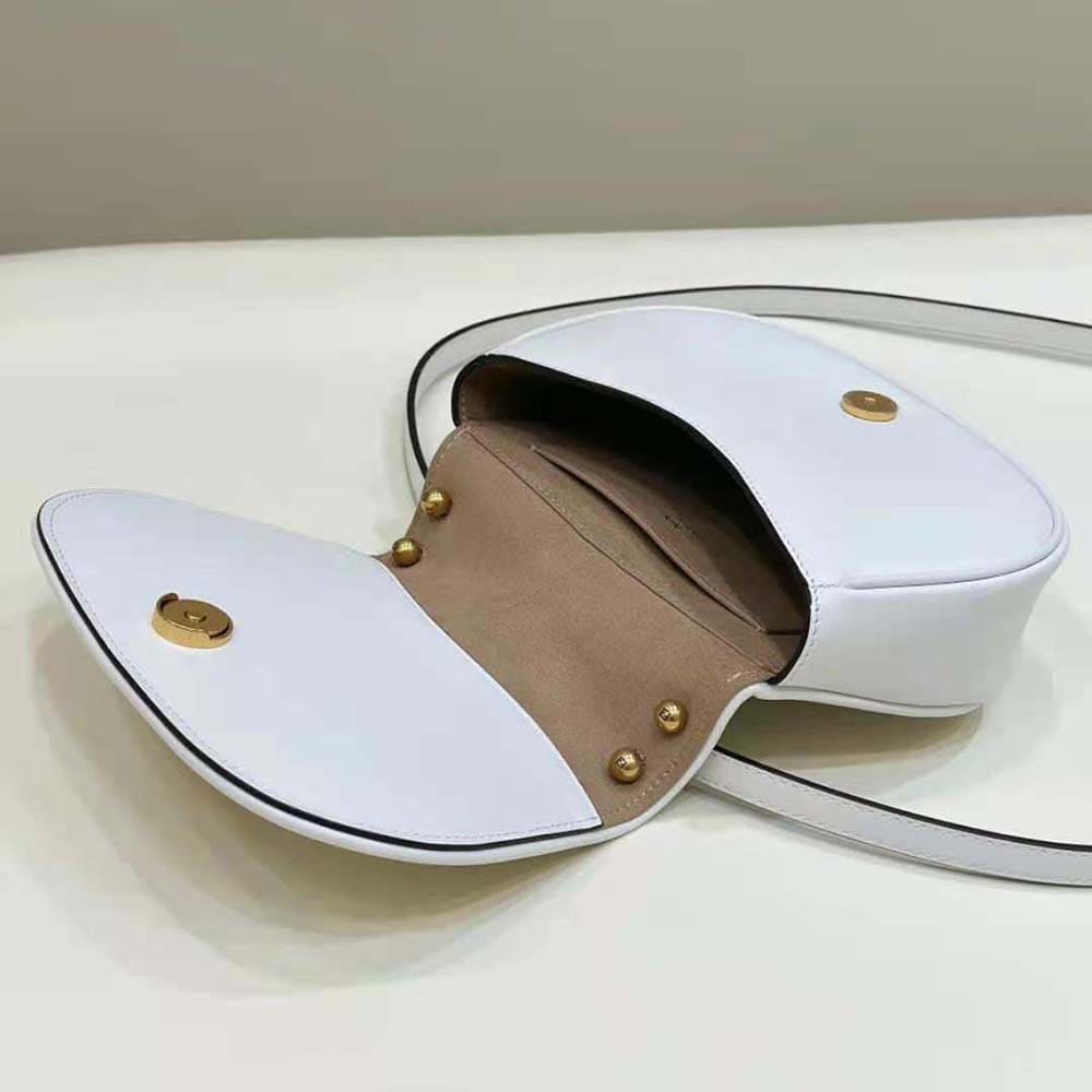 TÚI FENDI Women C’mon Mini White Leather Bag