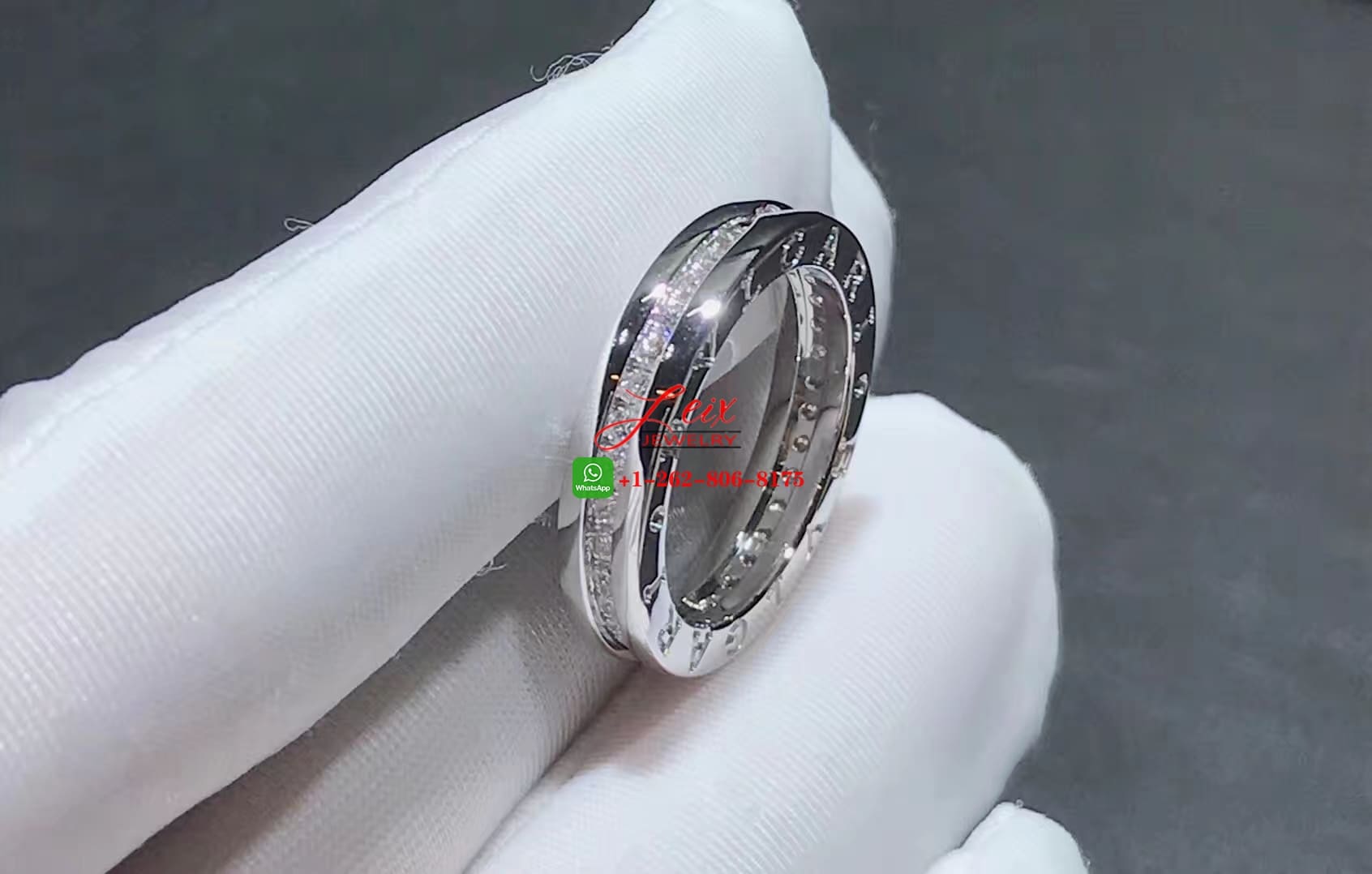 Nhẫn kim cương vàng trắng 18k Bvlgari B.zero1 18K  (Liên hệ để biết giá)
