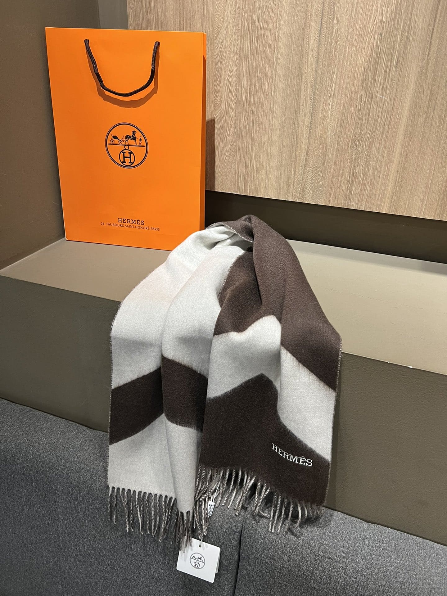 KHĂN HERMES cashmere scarf