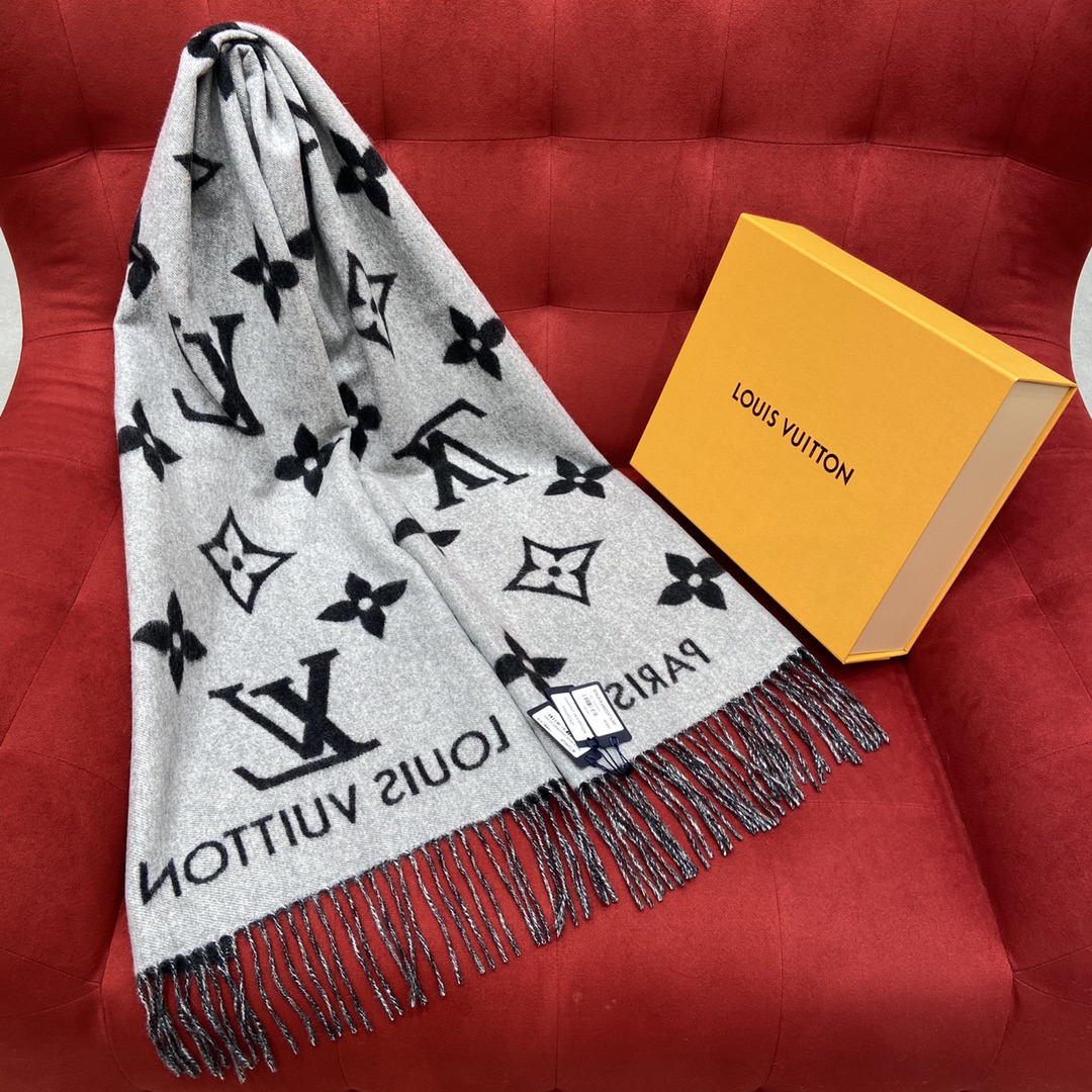 KHĂN Louis Vuitton Double-sided cashmere Scarf