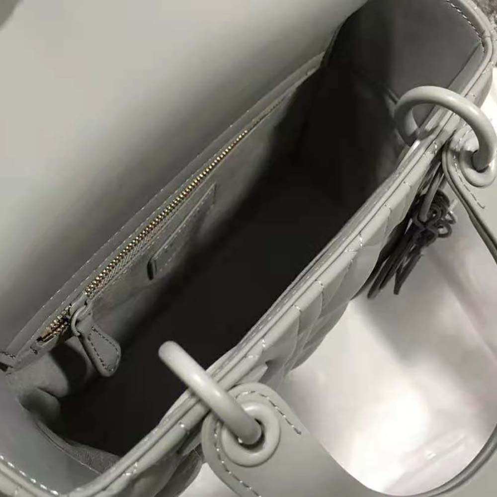 TÚI Dior Women Lady Dior my Abcdior Bag Gray Ultramatte Cannage Calfskin