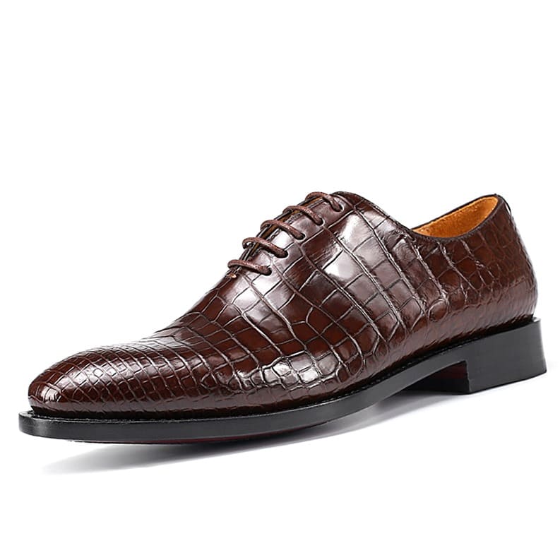 Giày Oxford Wholecut cổ điển bằng da cá sấu Alligator thủ công