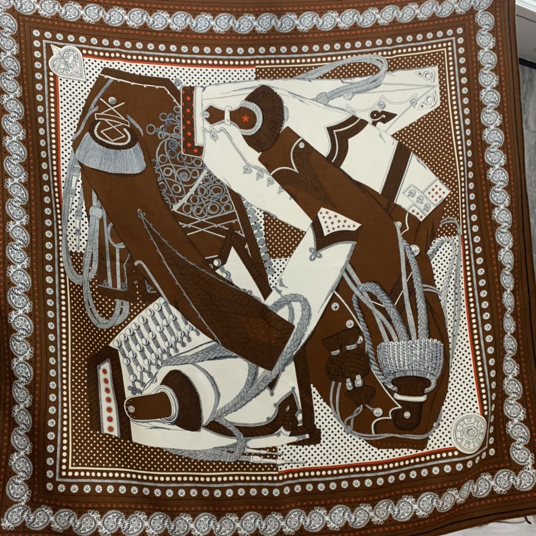 KHĂN HERMES H Family cashmere scarf