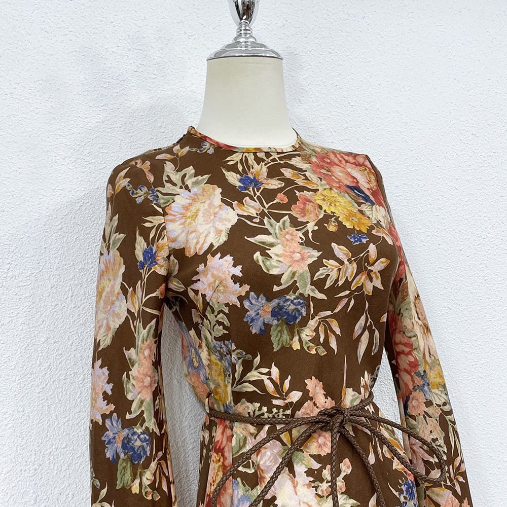 VÁY ZIMMERMANN Vintage Flower Long Sleeve Long Dress High Classy