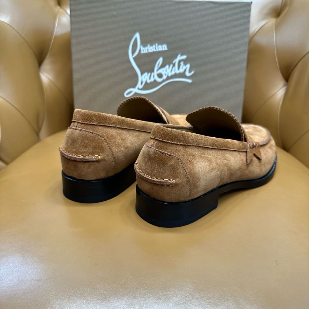 GIÀY CHRISTIAN LOUBOUTIN SUEDE LOAFER HIGH TOP QUALITY SHOES AAA