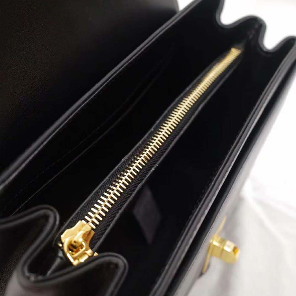 TÚI Celine Women Small 16 Bag in Satinated Calfskin-Black