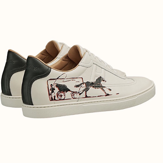 GIÀY HERMES PARIS LEATHER HI TOP SNEAKERS